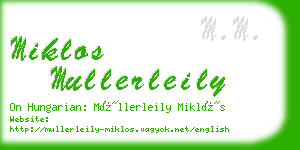 miklos mullerleily business card